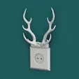 IMG_0472_MOV_AdobeExpress.gif Creative Phone Holder While Charging ( Deer Antlers )