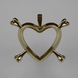 Heart-Crossed-Bones.gif Heart with crossed bones Pendant