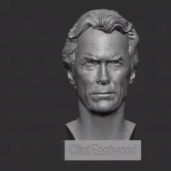 Clint_movie_cult.gif STL file CLINT EASTWOOD one piece・3D printer design to download