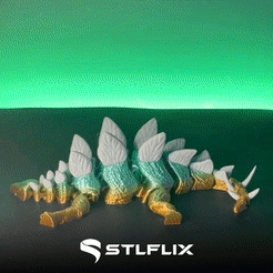 Ss sue ep Fichier STL Stegosaurus articulé・Plan pour imprimante 3D à télécharger, STLFLIX