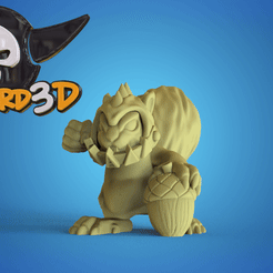 untitled.104.gif STL file Football Squirrel・Template to download and 3D print