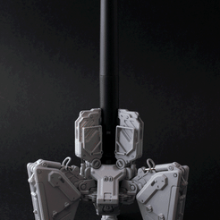 davide-prato-animatedhand-v001.gif OBJ file Mecha wacom pen holder・3D printable model to download