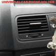 universal_car_phone_holder.gif Archivo STL soporte universal para teléfonos de coche・Diseño para descargar y imprimir en 3D