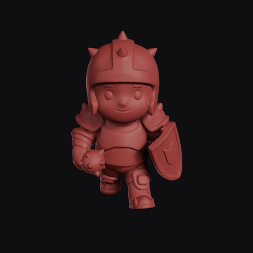 Small Squire Knight With Shield
