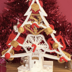 ChristmasTreeMusicBox.gif Archivo STL Árbol de Navidad animado Jingle Bell Musicbox - Tercera edición・Plan para descargar y imprimir en 3D, uhgues