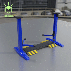 teste3.gif Free STL file FREE CAR LIFT AND GATE・Model to download and 3D print, Pixel3D