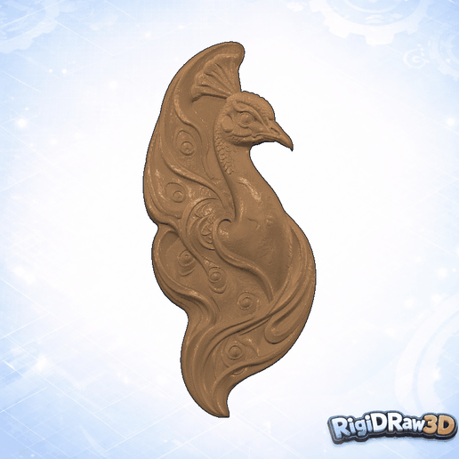 Elegant Marble Peacock Relief – RDW3D-VJIA9