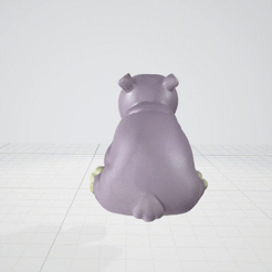 hippo.gif Fichier STL Hippo, le bébé hippopotame・Design pour impression 3D à télécharger