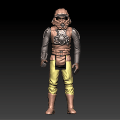 lando.gif 3D file Star Wars .stl LANDO CALRISSIAN (Skiff Guard Disguise) .3D action figure .OBJ Kenner style.・3D printer model to download