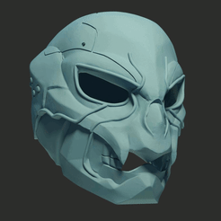 31.gif STL file SKULL MAN Helmet・Template to download and 3D print, zaider