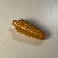 IMG_3518.gif Pine Cone, Hollow, Screwed together, Fillable, Grandfather Clock Weight