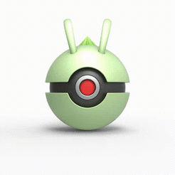 Ball.gif Fichier 3D Pokeball Celebi・Plan imprimable en 3D à télécharger