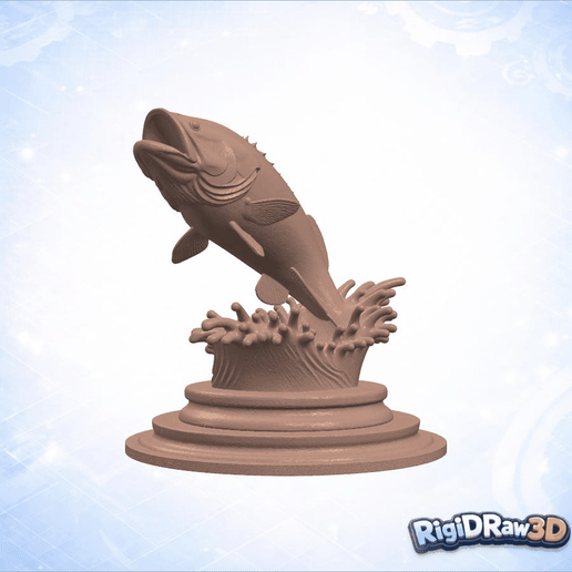 Jumping Fish Splashing Stone Base – RDW3D-0JSOU