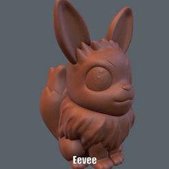 Eevee.gif STL file Eevee (Easy print no support)・3D print design to download, Alsamen