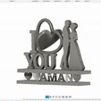 Rotaing-Design.gif I LOVE YOU Showpiece Gift With Custom 2way 3d Name