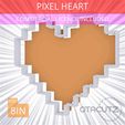Pixel_Heart~8in.gif Pixel Heart Cookie Cutter 8in / 20.3cm