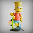 Bart-Simpson-Skater.gif Bart Simpson Skater Pose -The Simpsons- 80's cartoon-FANART FIGURINE