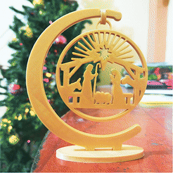 GIF.gif Fichier STL ORNEMENT DE NOËL FLEXIBLE・Plan à imprimer en 3D à télécharger