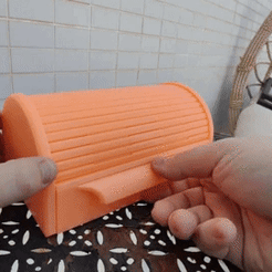 ezgif.com-gif-maker-(1).gif Free STL file Rolling Top Storage Box・Object to download and to 3D print