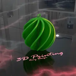 Boule-torsadée.gif Fichier STL Boule de Noël - Christmas ornament・Plan imprimable en 3D à télécharger