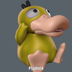 Psyduck.gif STL file Psyduck (Easy print and Easy Assembly)・3D print model to download, Alsamen