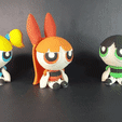 gif.gif Powerpuff Girls: Buttercup doll (No supports needed)