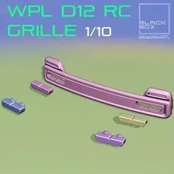0.gif Archivo 3D WPL D12 1-10th Nueva rejilla con lente de faro・Design para impresora 3D para descargar