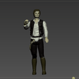 Han.gif Star Wars .stl Han Solo .3D action figure .OBJ Kenner style.