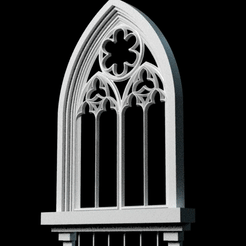 ventana_anim.gif STL file Gothic style key ring・3D printing template to download
