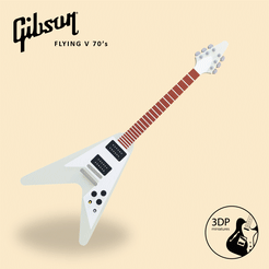 Gibson-Flying-V-70's.gif Télécharger le fichier GCODE Gibson Flying V Electric Guitar • Objet à imprimer en 3D, ILG3D