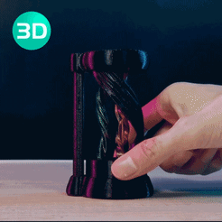 未标题-1.gif 3D file Magical Visual Illusion Spiral Twist・3D print object to download