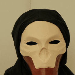 ezgif-1-050e21dd1253.gif STL file Articulated and solid Full face Revenant Mask apex legends・Design to download and 3D print