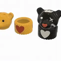 aca.gif Fichier STL Boîte à ours / frasco de oso / frasco de oso・Plan pour imprimante 3D à télécharger