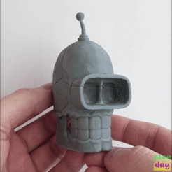 3-кадр-убран.gif STL file Bender. Skull Bender.・3D printer model to download