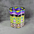 연필꽂이4.gif Fichier STL gratuit Multi Color-Pencil Holder_Dancheong Pattern・Design pour imprimante 3D à télécharger