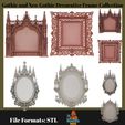 1.mp4 Gothic and Neo-Gothic Decorative Frame Collection – 3D Print Files