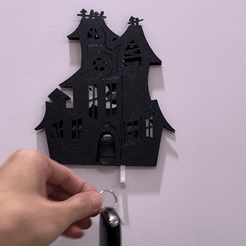 Sequence-01_4.gif Archivo STL Llave porta-murciélago de Halloween・Objeto imprimible en 3D para descargar