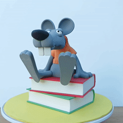 RATimp.gif 3D file The bookworm・Design to download and 3D print