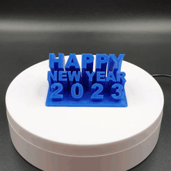 GIF.gif Archivo STL gratis Feliz Año 2023・Diseño imprimible en 3D para descargar