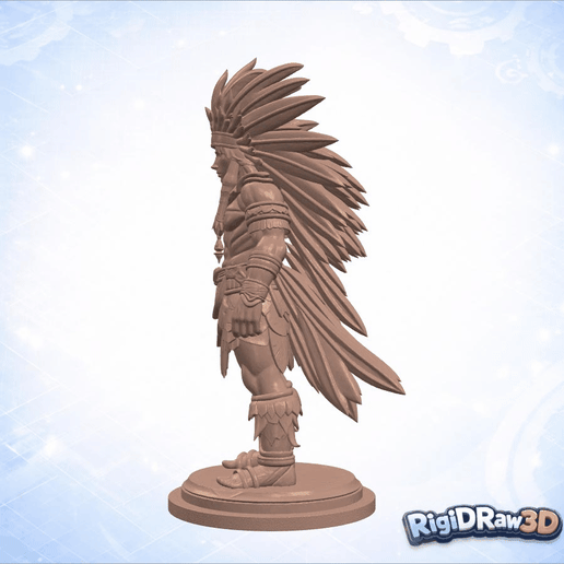 Brave Warrior With Feather Headdress – RDW3D-XCFE5