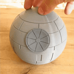 My-Video.gif Archivo STL Hucha Estrella de la Muerte Star Wars・Objeto de impresión 3D para descargar