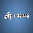 Aquarisu.gif STL file Text Flip, Aquarius・3D print object to download