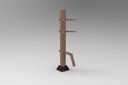 Wing Chun Dummy (Mook Jong) - 3D model önizlemesi