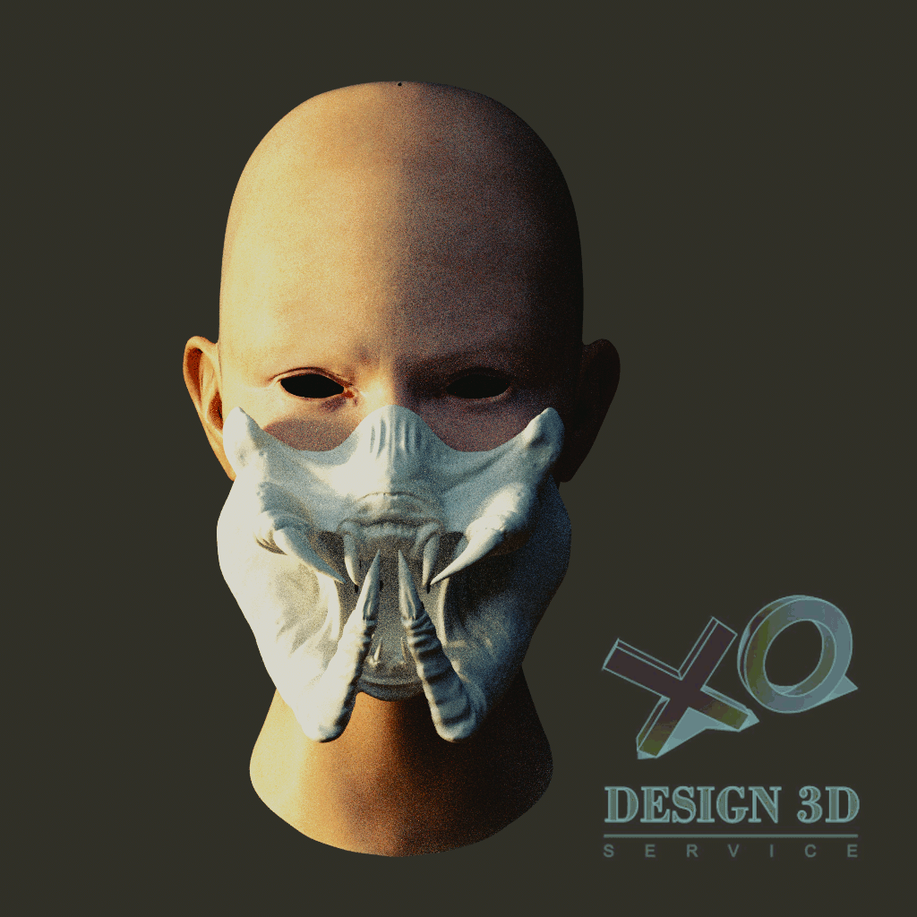 depredador 7.gif Télécharger le fichier STL masque de prédateur. couvre la bouche • Objet pour impression 3D, zaider