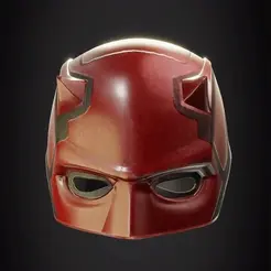 ezgif.com-video-to-gif.gif Daredevil Mask 3D print model for Cosplay Low-poly 3D print model