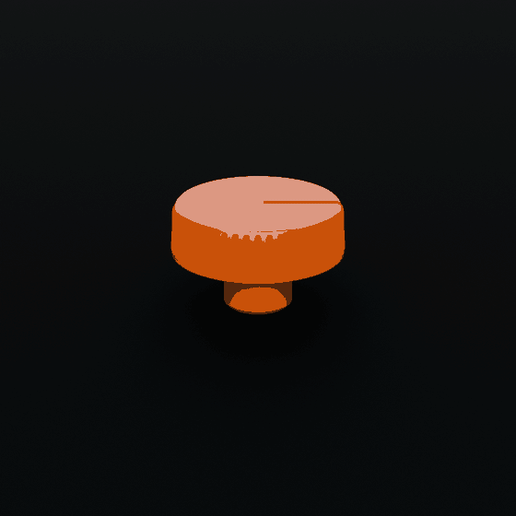 Low-profile knob for Round shaft 6.0 mm - 4 sizes 16/20/25/30 mm, no supports