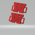 letra-w.gif buckle for laces letter W