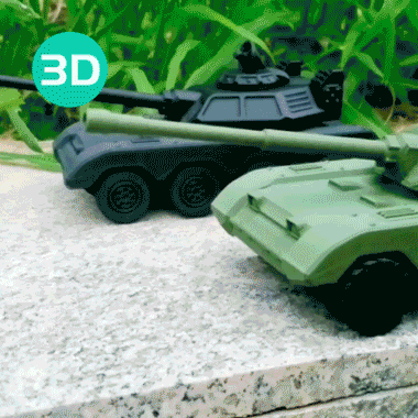 Articulated Tank - Printed in One Piece - 3D model önizlemesi