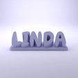 Linda_Organic.gif Linda 3D Nametag - 5 Fonts