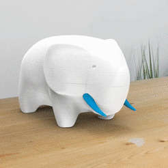 elephant-STL.gif STL-Datei Elefant - Pflanzgefäß, Bleistifthalter, usw.・3D-druckbares Modell zum Herunterladen, MatiDesing